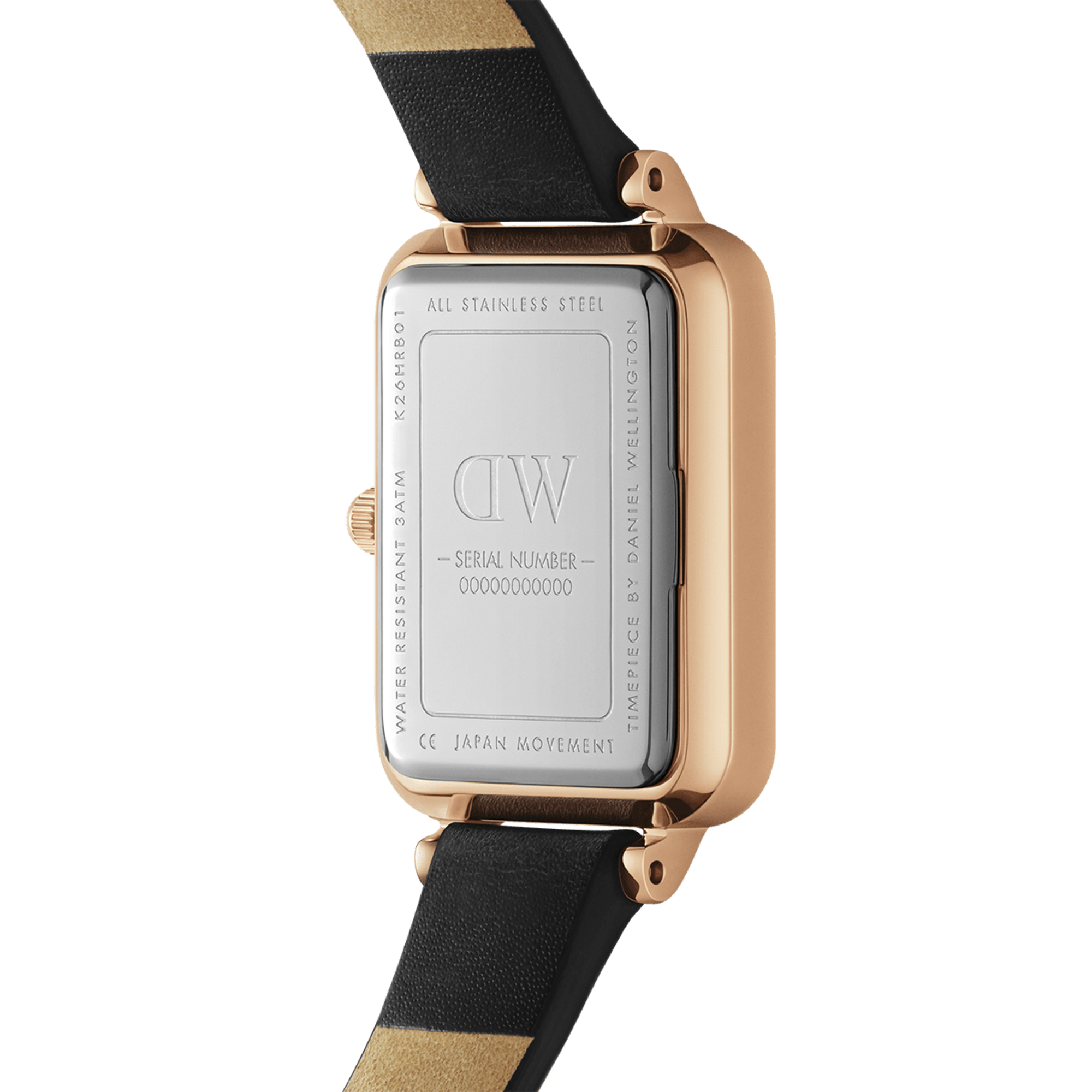 DW Quadro Pressed Sheffield Green Rose Gold Watch