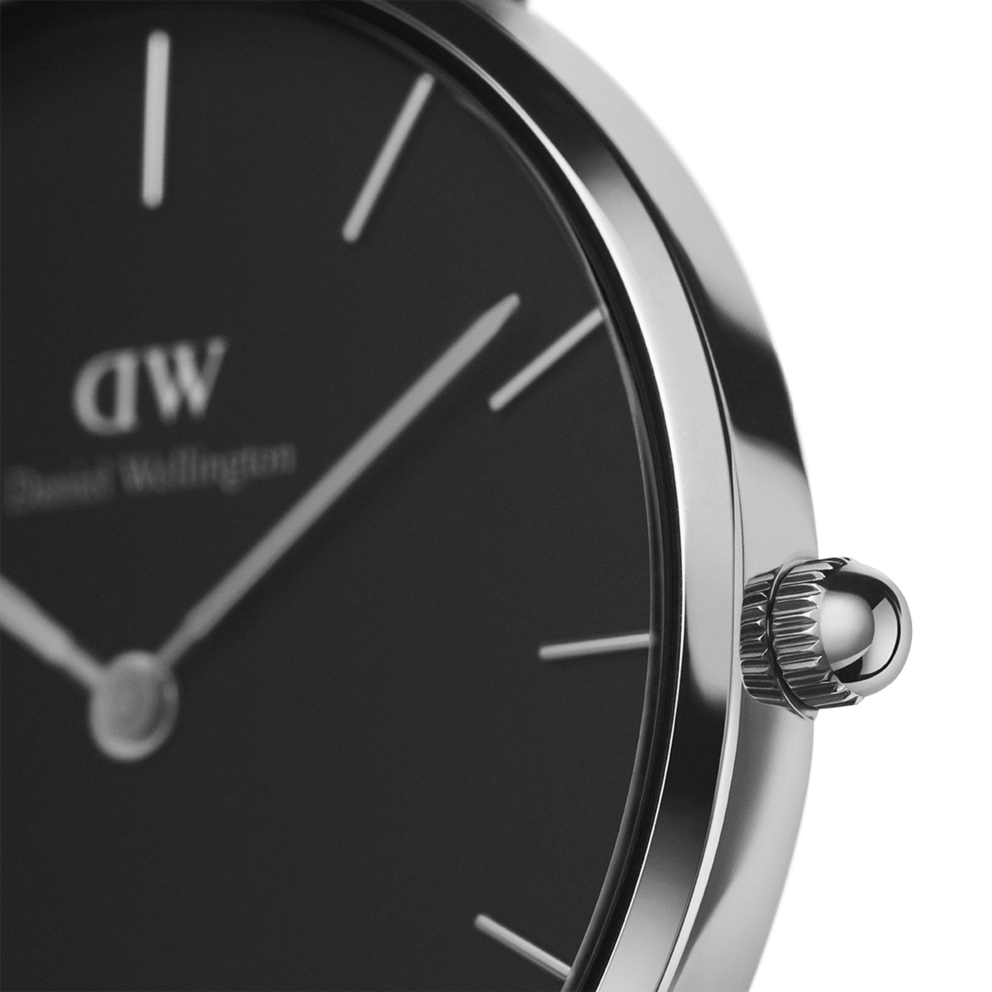DW Petite Sterling Black Silver Watch