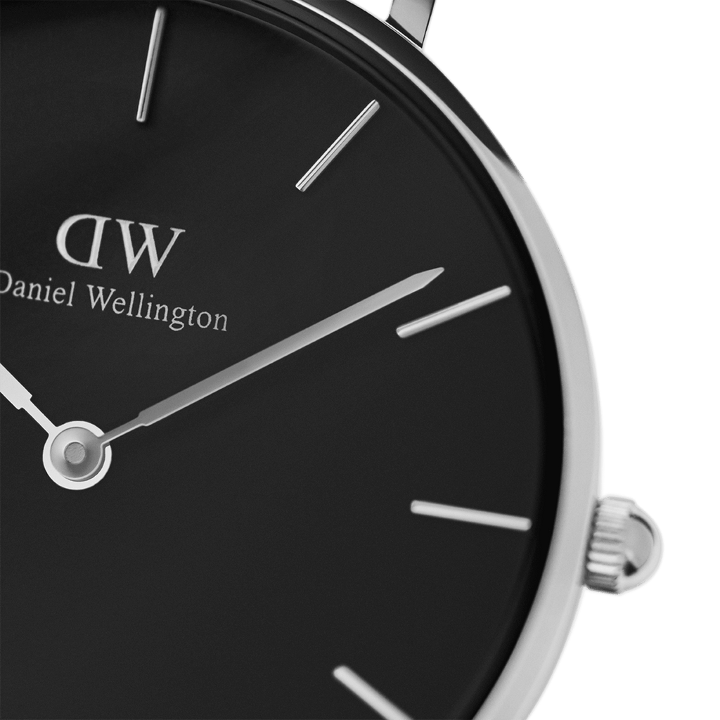 DW Petite Sterling Black Silver Watch