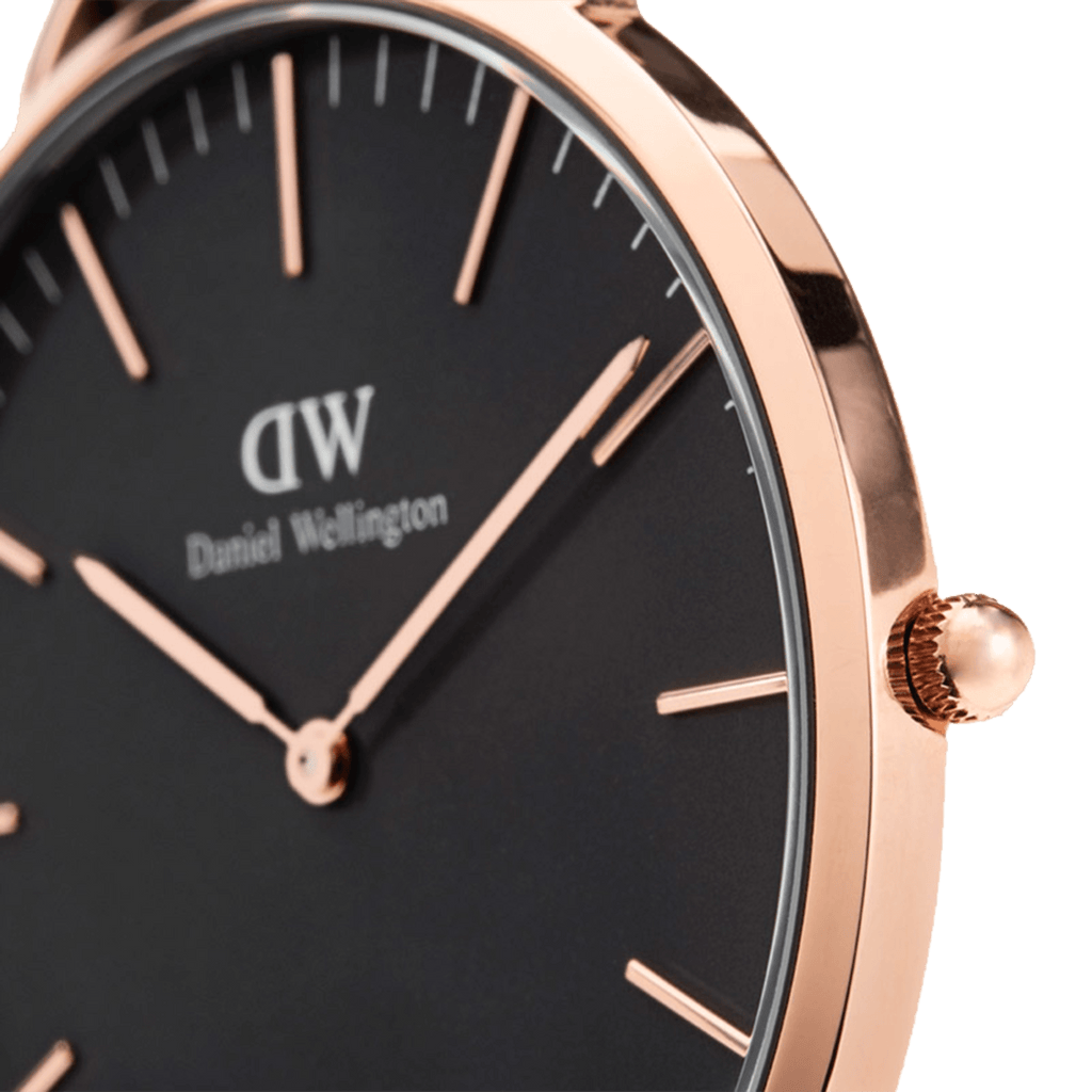 DW Classic Reading Black Rose Gold Watch