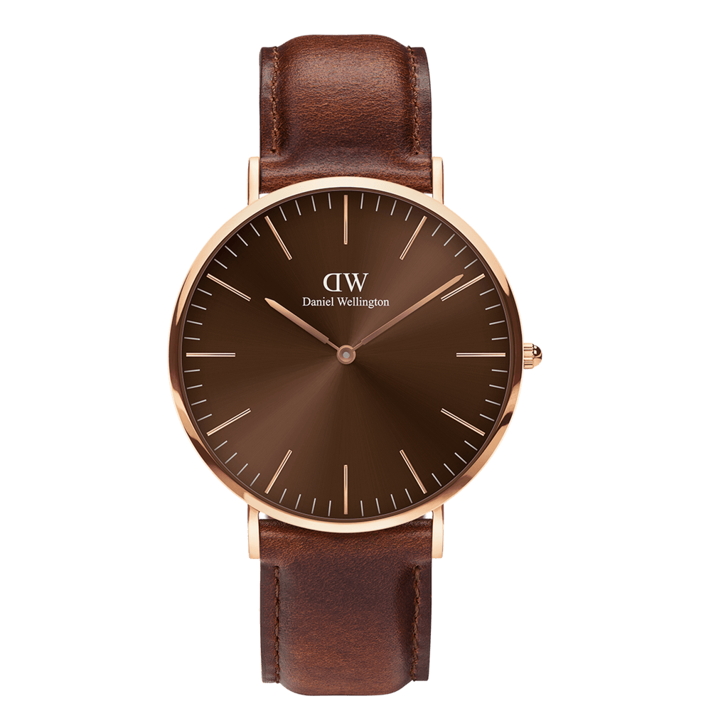 DW Classic St Mawes Amber Rose Gold Watch