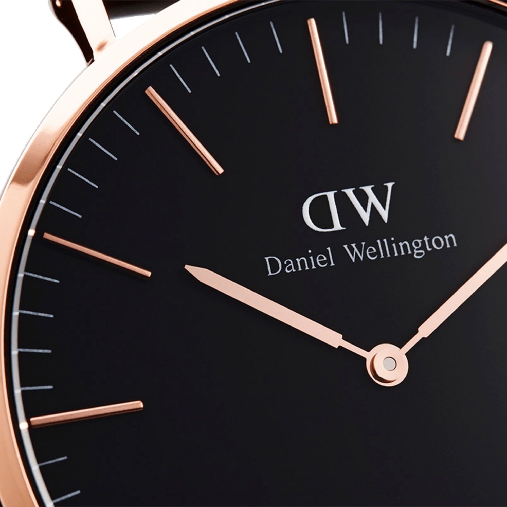 DW Classic Reading Black Rose Gold Watch