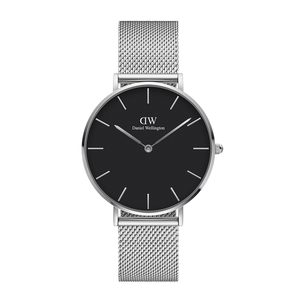 DW Petite Sterling Black Silver Watch