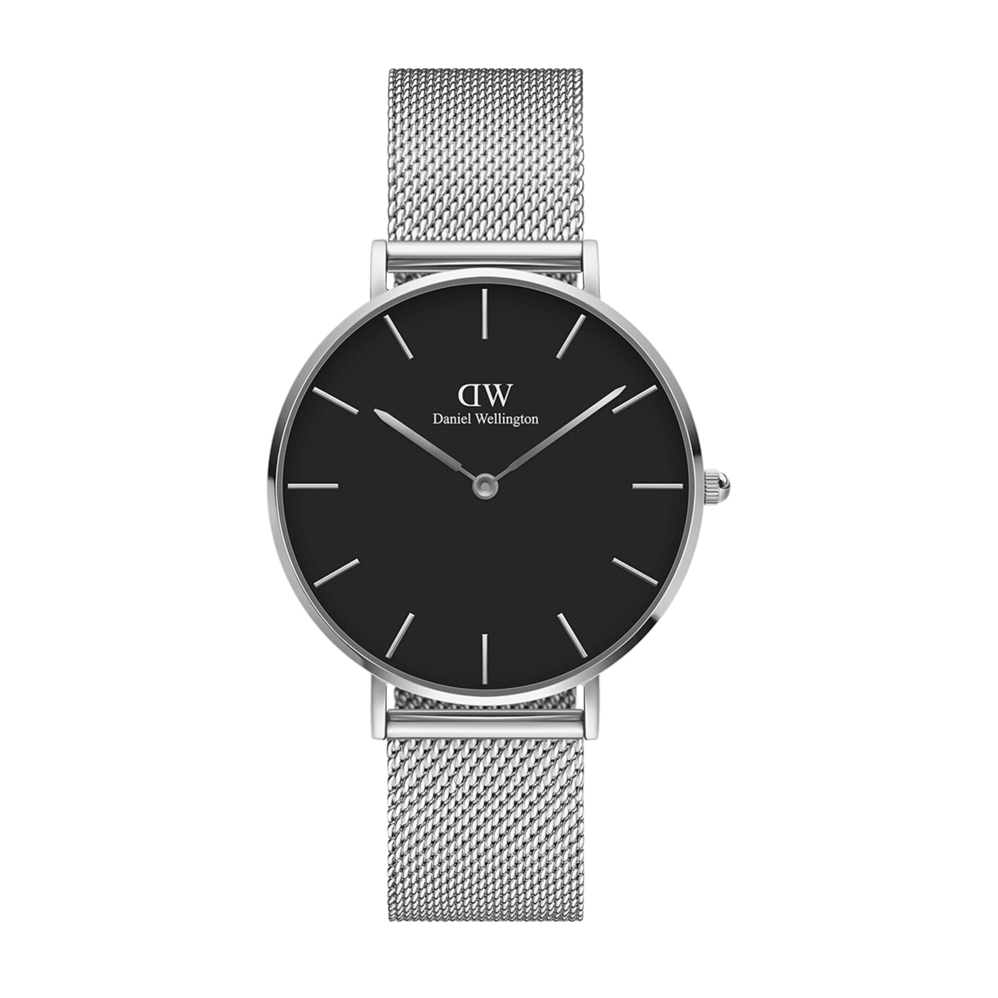 DW Petite Sterling Black Silver Watch
