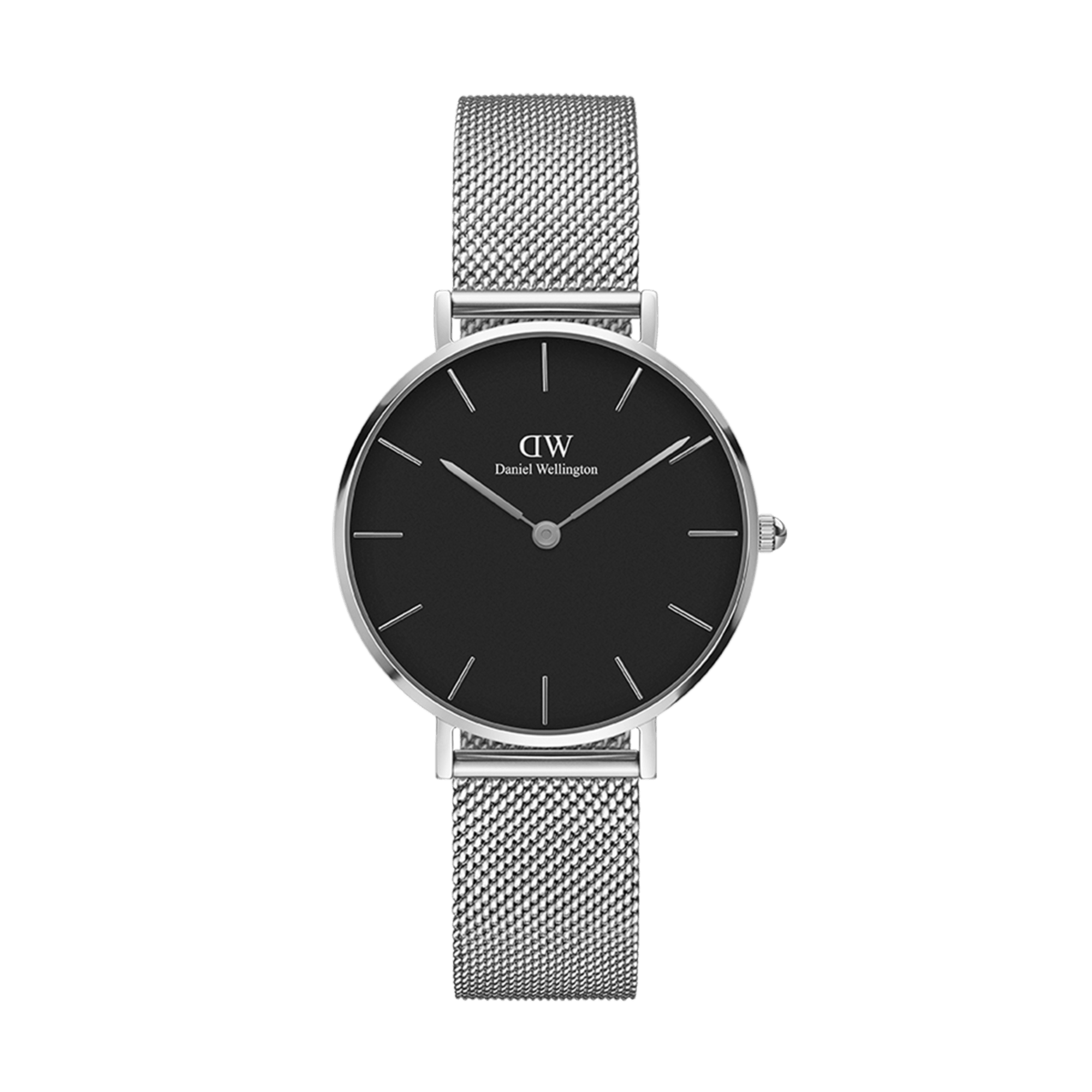 DW Petite Sterling Black Silver Watch