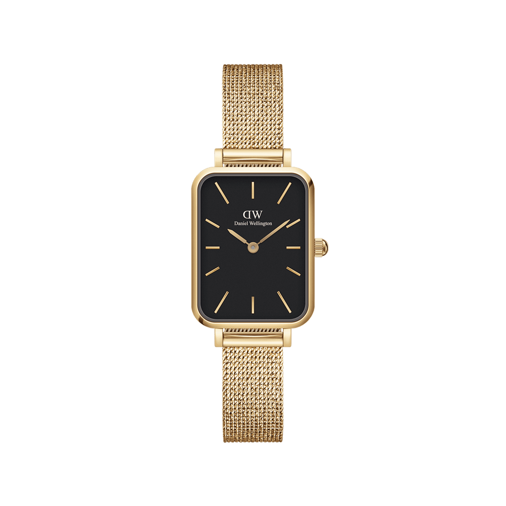 DW Quadro Pressed Evergold Black Gold Watch