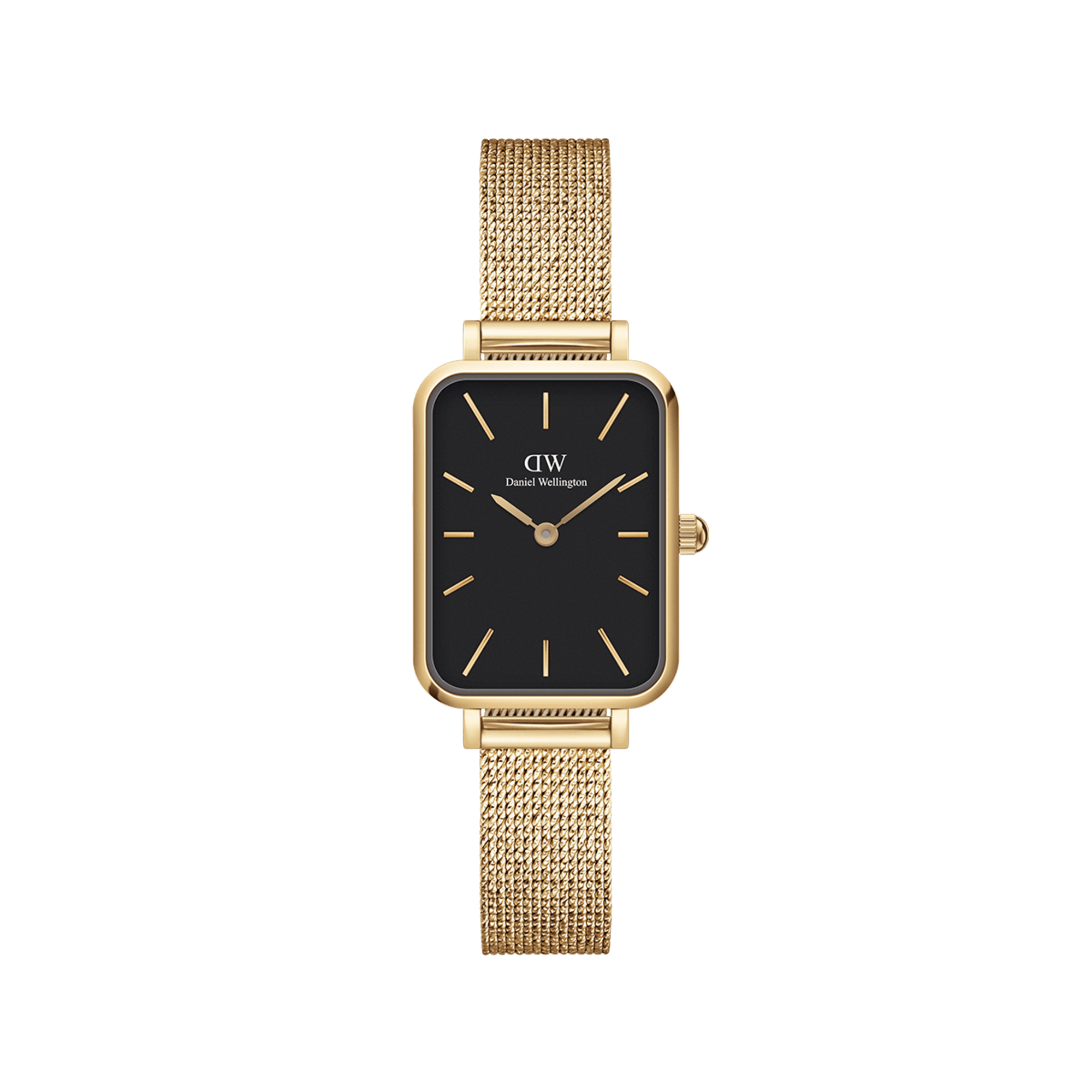 DW Quadro Pressed Evergold Black Gold Watch