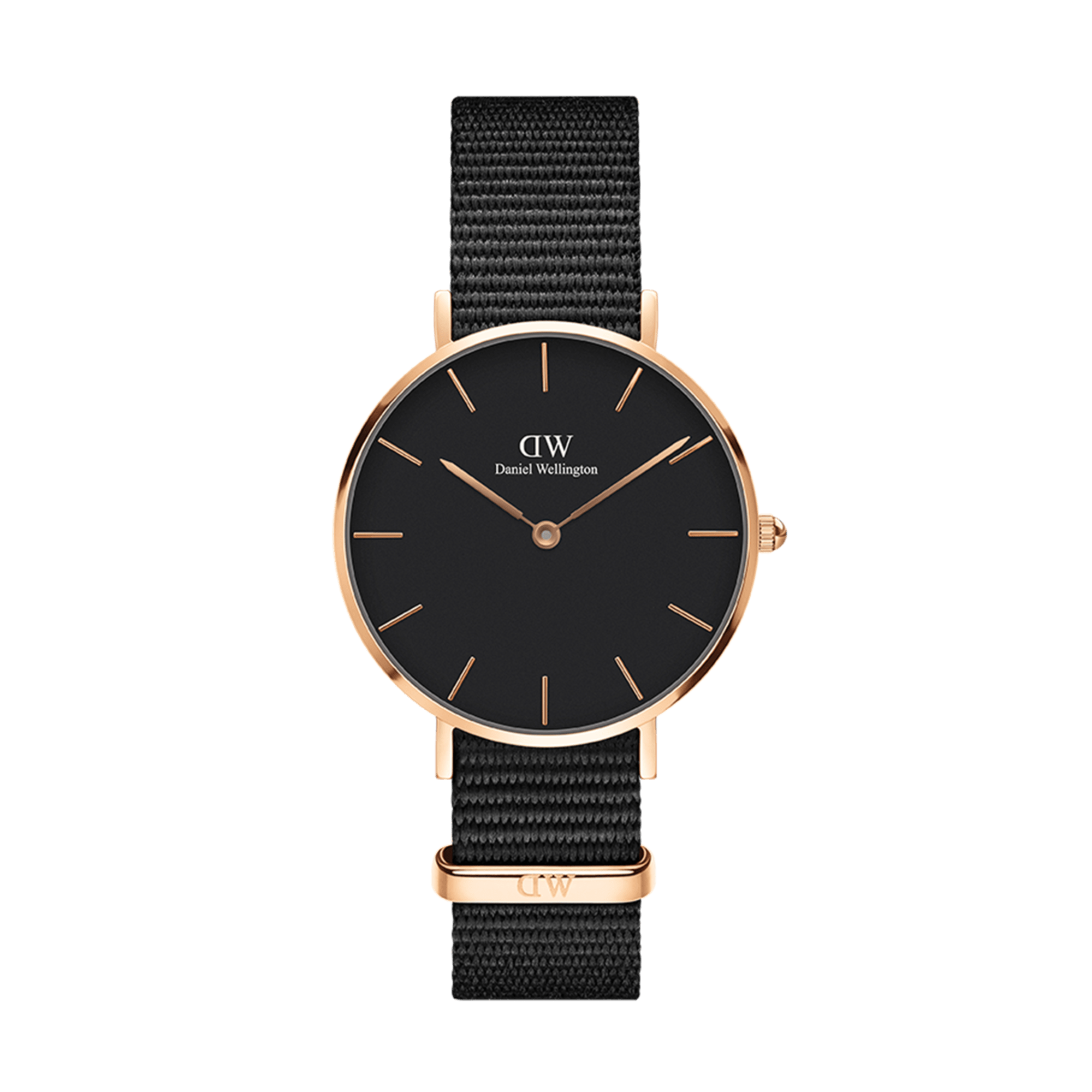 DW Petite Cornwall Black Rose Gold