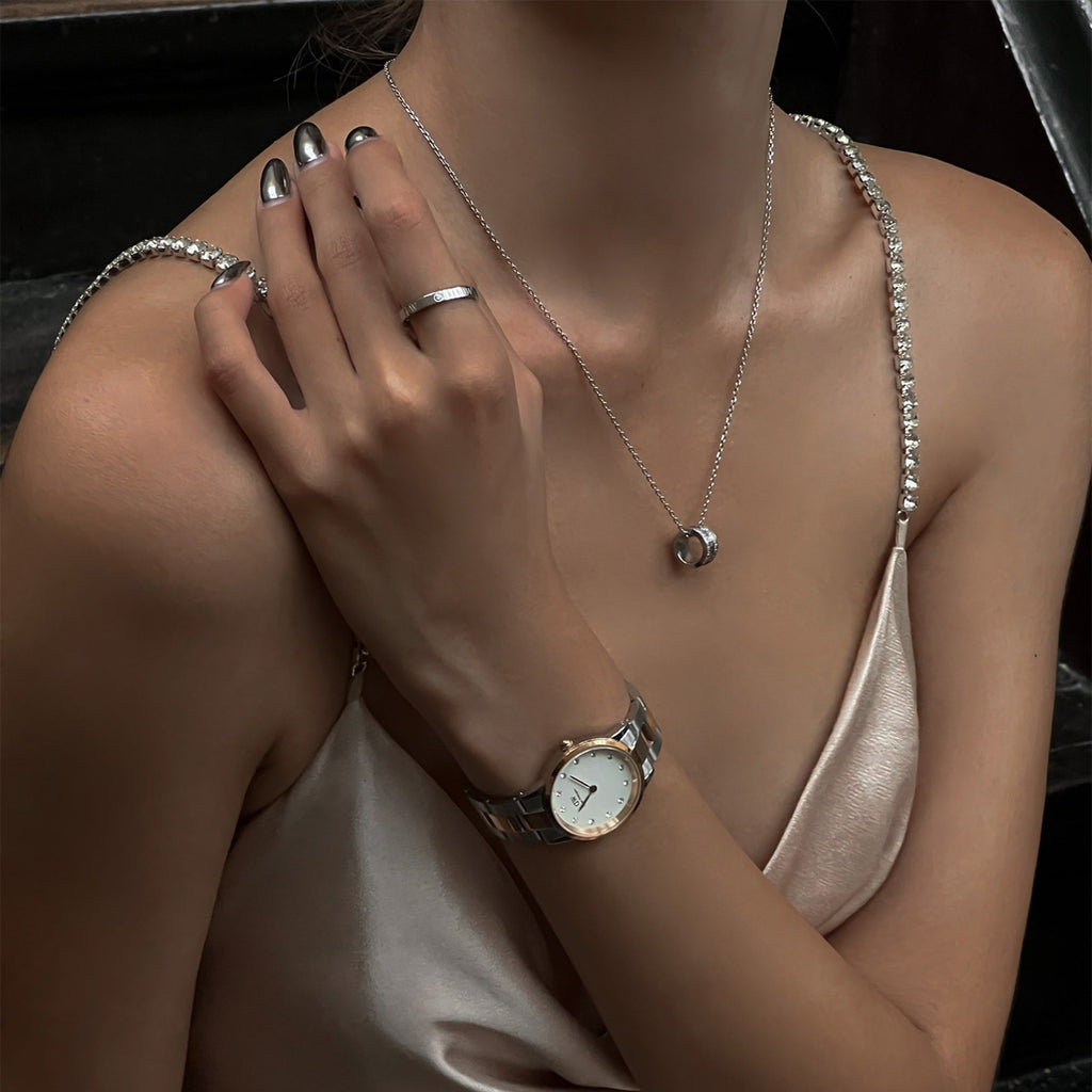 DW Iconic Link Lumine Rose Gold Watch