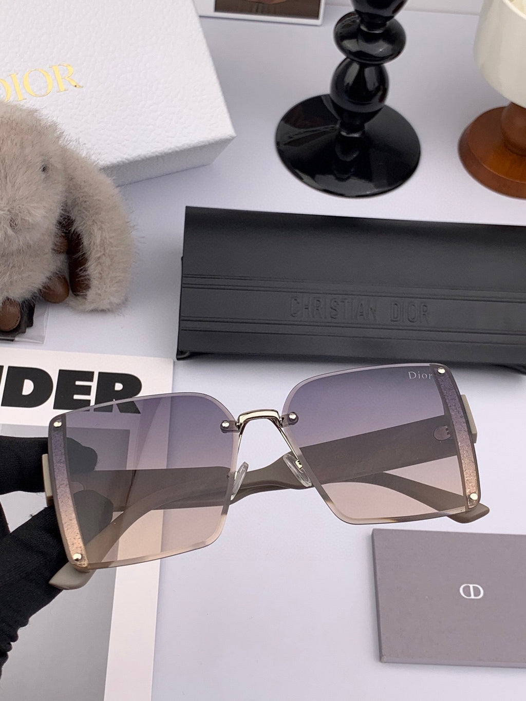 DIOR MONTAIGNE SQUARE SUNGLASS CD1677 IN ACETATE