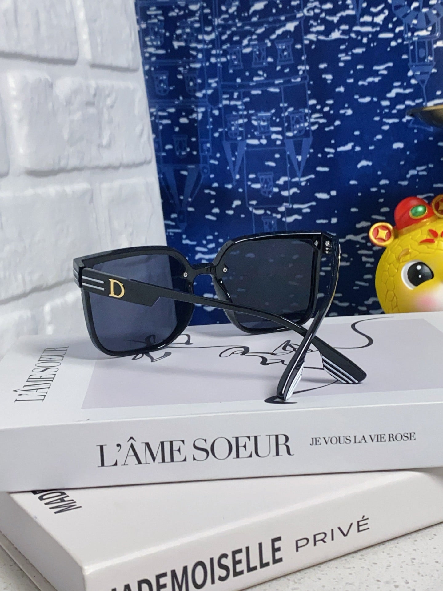DIOR MONTAIGNE SUNGLASS 560862 IN BLACK ACETATE