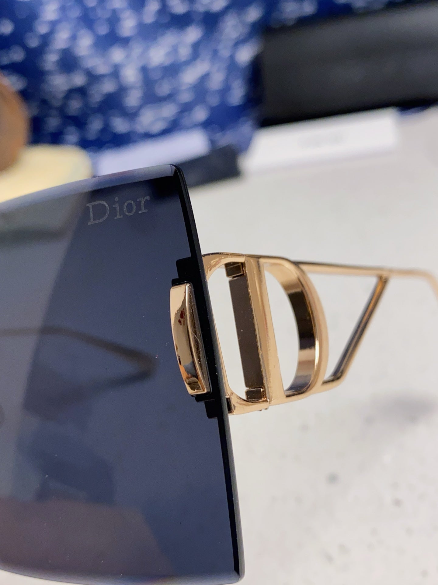 DIOR 30MONTAIGNE S7U SUNGLASS 578110 IN GOLD METAL GREY LENSES