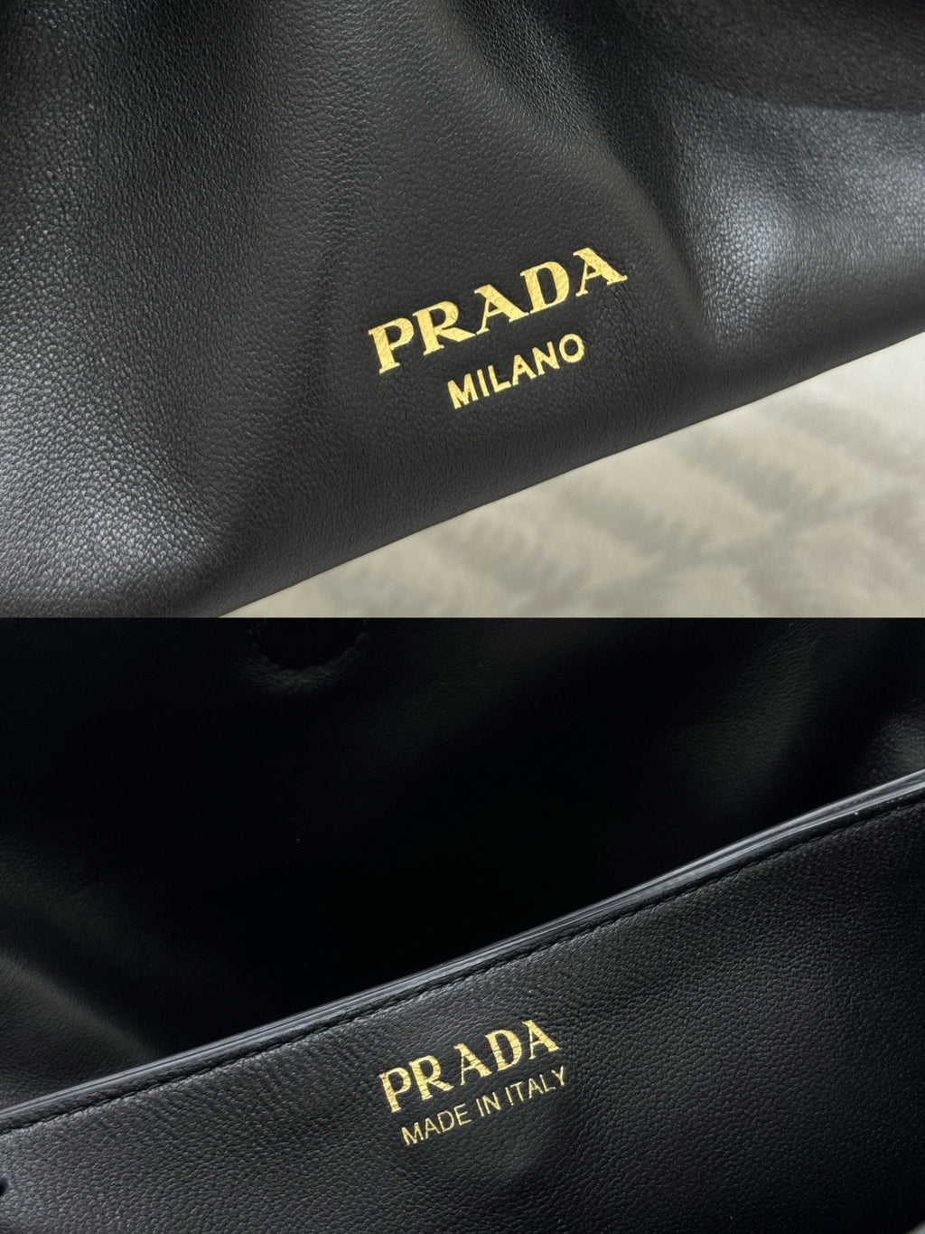 PRADA 25S SMALL BAG 25 IN BLACK CALFSKIN GOLD HARDWARE