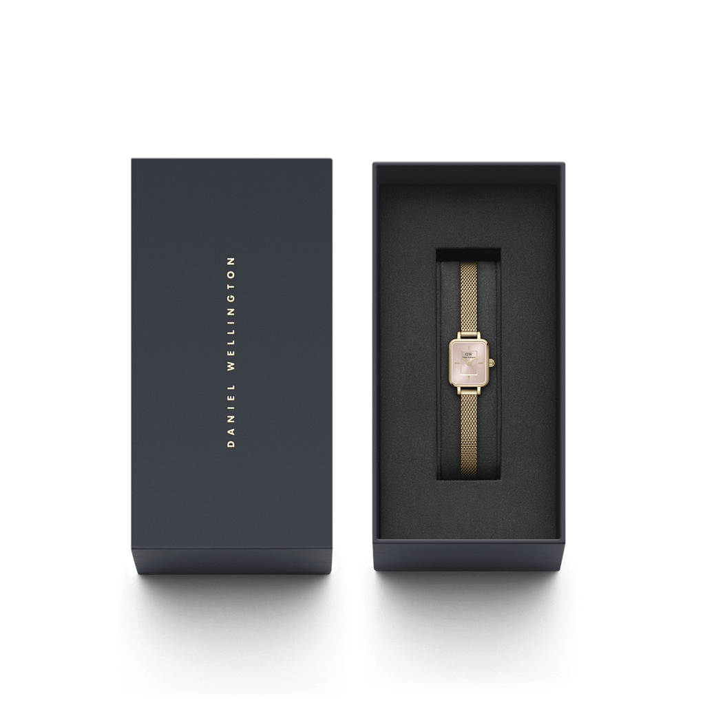 DW Quadro Mini Evergold Blush Watch