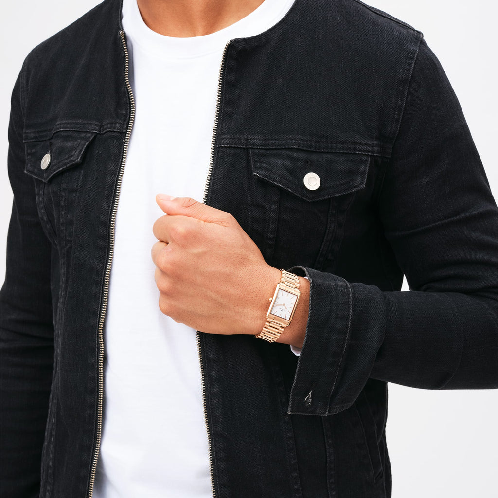 DW Bound 3-Link Rose Gold Watch