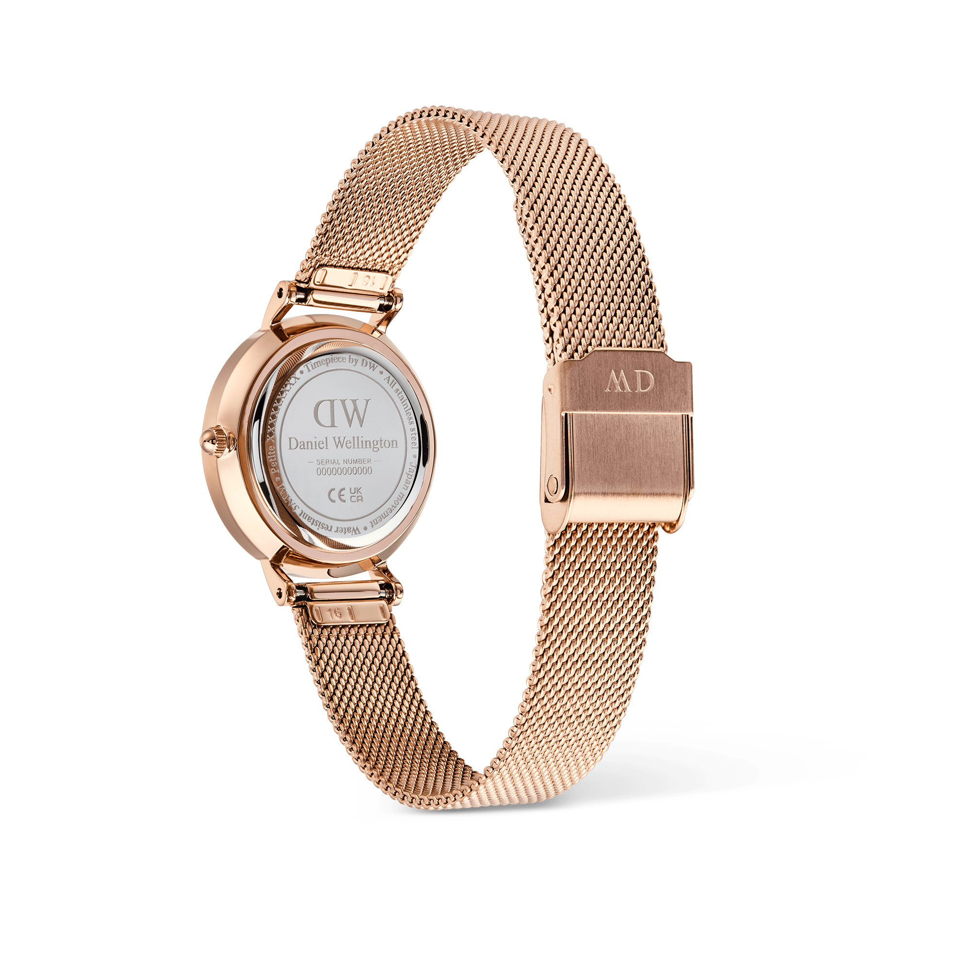 DW Petite Roman Numerals Date Rose Gold Watch